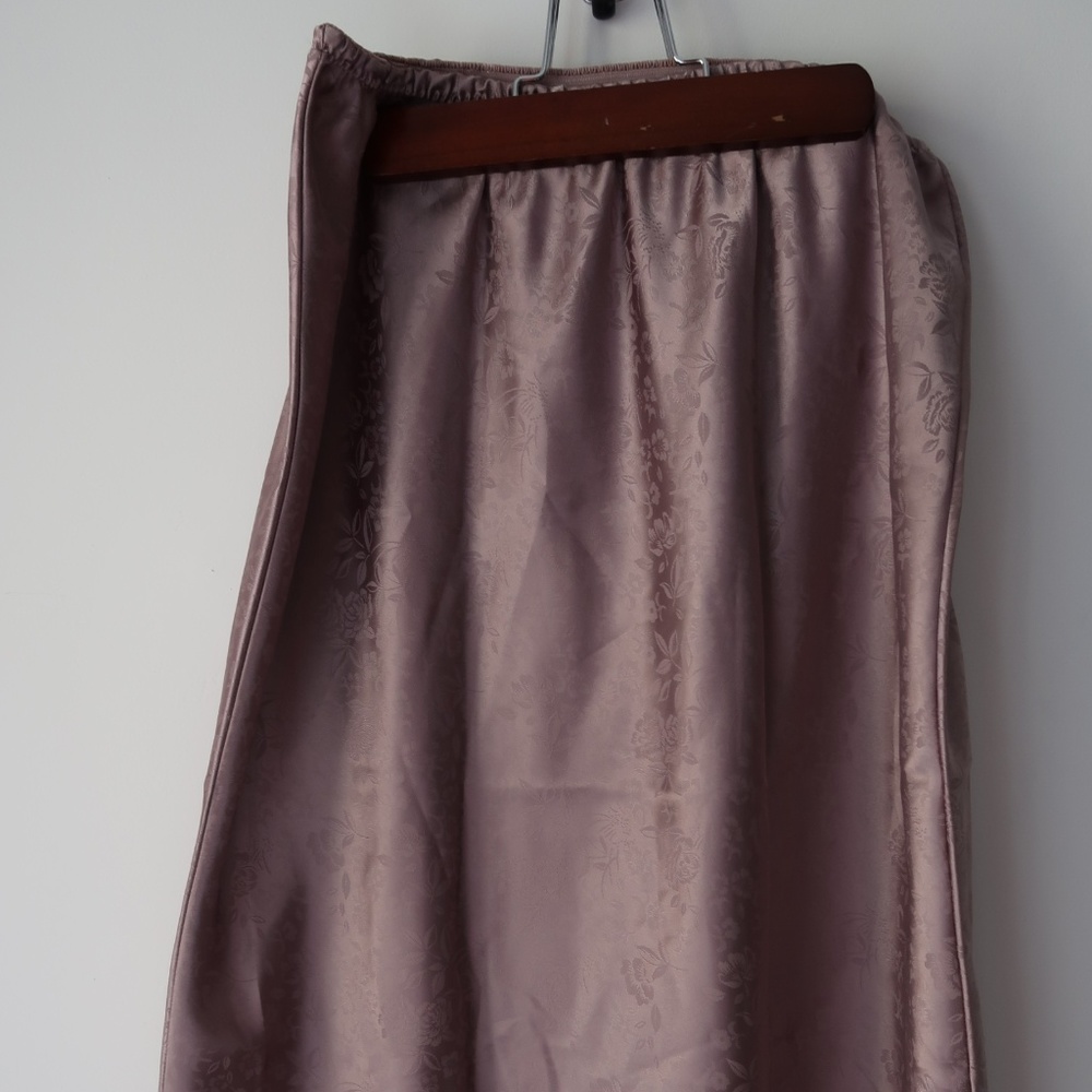 Christian Dior Light Pink Floral Midi Slip Skirt M